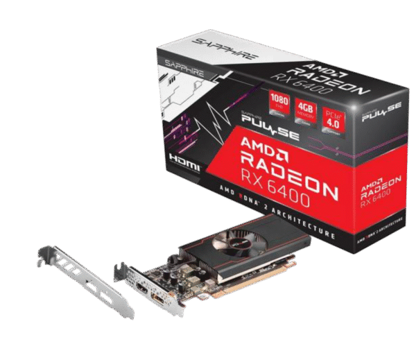 SAPPHIRE PULSE Radeon RX 6400 4GB GDDR6 PCI Express 4.0 Low Profile Video Card