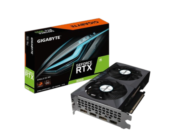 GIGABYTE GeForce RTX 3050 EAGLE OC 8G Graphics Card, 2x WINDFORCE Fans, 8GB GDDR6 128-bit GDDR6, Video Card