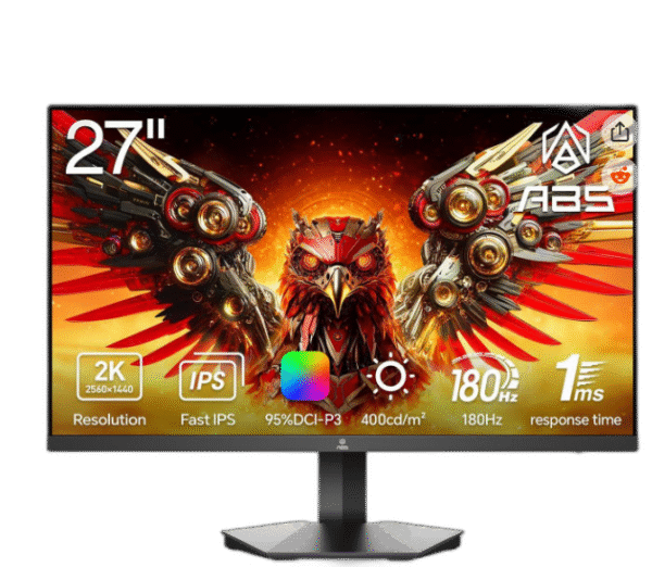 ABS 27" 180Hz Fast IPS QHD (2560x1440) Gaming Monitor 1ms VESA DisplayHDR 400, DCI-P3 95% GQ271NE