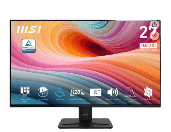 MSI PRO MP271A E2 27-inch IPS 1920 x 1080 (FHD) Gaming Office Monitor, 120Hz, Free-Synch, HDMI, DisplayPort, VGA Port, VESA Mountable, Tilt, Speaker, 4-side slim bezel 1ms, Black - Image 5