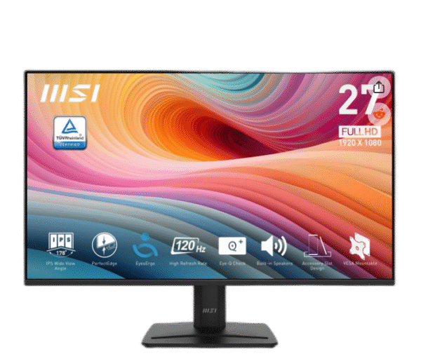 MSI 27" 120 Hz IPS FHD Monitor 1ms Adaptive-Sync 1920 x 1080 Flat Panel PRO MP275 E2 - Image 7