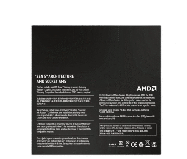 AMD Ryzen 5 7600X - Zen 4 6-Core 4.7 GHz - Socket AM5 - 105W Desktop Processor (100-100000593WOF) - Image 4