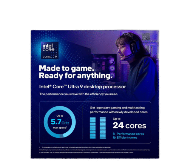 Intel Core Ultra 9 285K - Core Ultra 9 (Series 2) Arrow Lake 24-Core (8P+16E), LGA 1851, 125W Desktop Processor - BX80768285K - Image 5