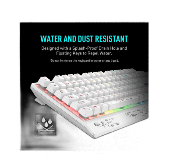 MSI Vigor GK30 Gaming Keyboard & GM11 Gaming Mouse Combo - Mechanical Membrane Switches, 6-Zone RGB, Water Repellent & Splash-Proof, 5000 DPI - White - Image 2
