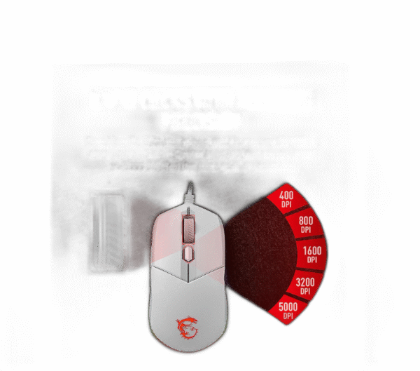 MSI Vigor GK30 Gaming Keyboard & GM11 Gaming Mouse Combo - Mechanical Membrane Switches, 6-Zone RGB, Water Repellent & Splash-Proof, 5000 DPI - White - Image 6