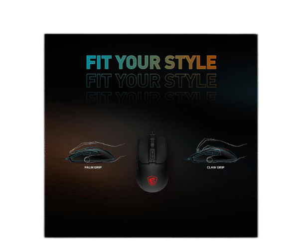 MSI Forge GK100 Combo – Gaming RGB Keyboard & Mouse Set, 19-Key Anti-Ghosting, 6400 DPI Optical Sensor, 6-Mode RGB, up to 6,400 DPI, Black - Image 3