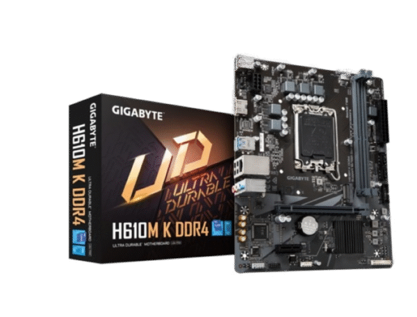 Gigabyte H610M K DDR4 Motherboard PCIe 4.0* Design, Gen3 x4 M.2, GbE LAN, Anti-Sulfur Resistor, Smart Fan 6