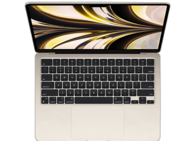 Apple MacBook Air MLY13 M2 Chip 8-core CPU 8GB 256GB SSD 13.6″ IPS Retina LED Display Backlit Magic Keyboard Touch-ID And Force Touch TrackPad Starlight