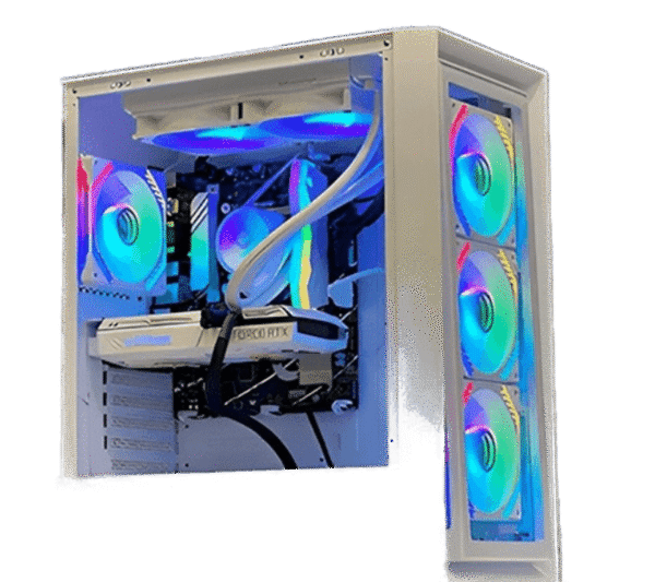 SONIC C05-White PC Case with 4x Infinity Mirror Fans