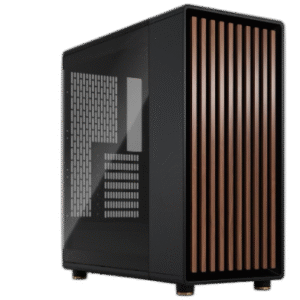 Fractal Design North ATX mATX Mid Tower PC Case - North Charcoal Black with Walnut Front and Dark Tinted TG Side Panel