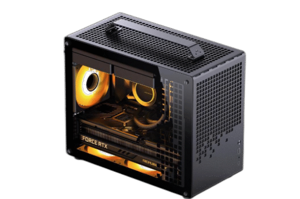 JONSPLUS Z20 BLACK Micro-ATX Computer Case,with Detachable Carrying handle , Mini Size, High-performance Hardware Compatible, Support 240AIO, H160mm Cooler, Black